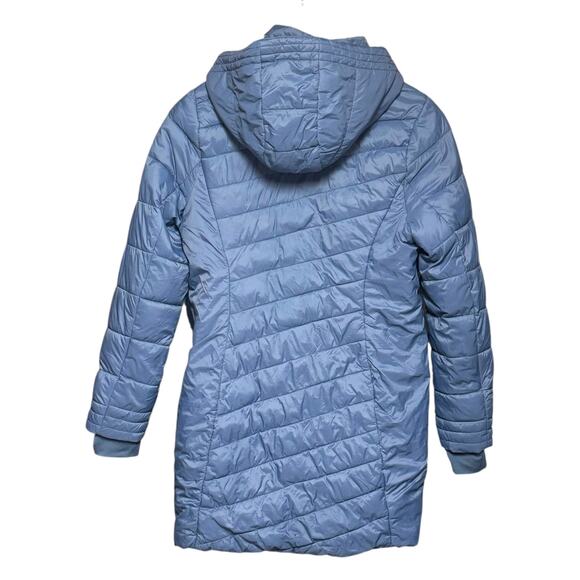 SPYDER Boundless Hooded Full Zip Puffer Jacket Coat Parka Blue Large 12/14 - Picture 6 of 6